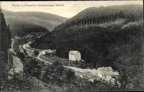 Ak Gehlberg Suhl in Thüringen, Gehlberger Mühle, Gesamtansicht