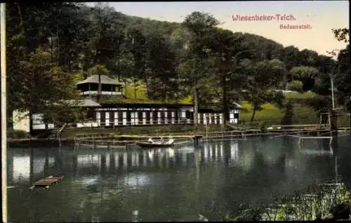 Ak Wiesenbek Bad Lauterberg im Harz, Wiesenbeker Teich, Badeanstalt