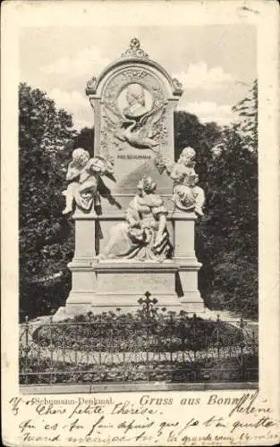 Ak Bonn am Rhein, Schumann-Denkmal