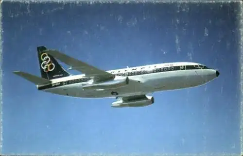Ak Griechisches Passagierflugzeug, Olympic Airways, Boeing 737 200, SX BCA