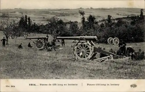 Ak-Krieg von 1914, 155 Stück in Batterie