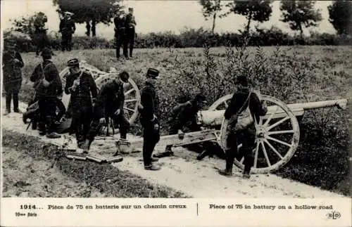 Ak Französische Armee, Artillerie, Geschütze