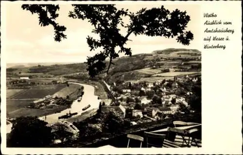 Ak Vlotho an der Weser, Amtshausberg, Winterberg