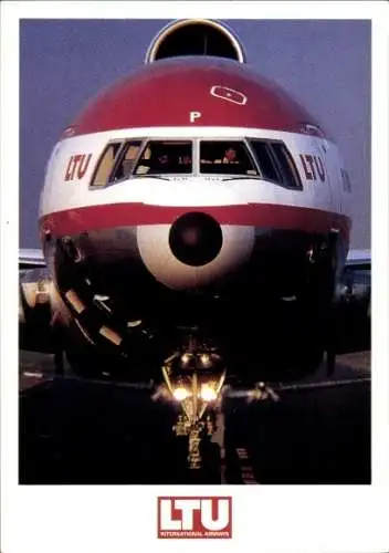 Ak Passagierflugzeug der LTZ, Bug, Nase, Cockpit