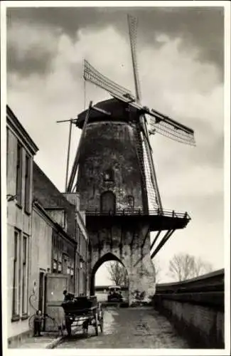 Ak Holländische Windmühlenlandschaft, Windmühle