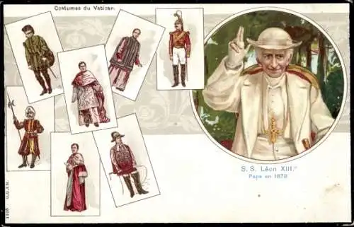 Litho Papst Leo XIII., Vincenzo Gioacchino Pecci, Costumes du Vatican