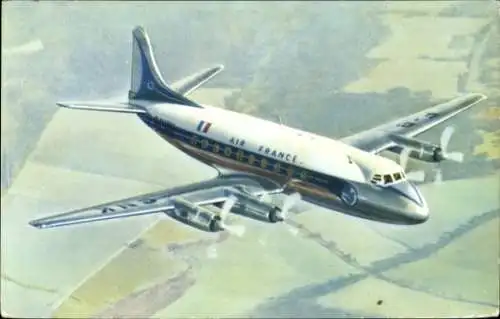 Ak Französisches Passagierflugzeug, Air France, Vickers Viscount