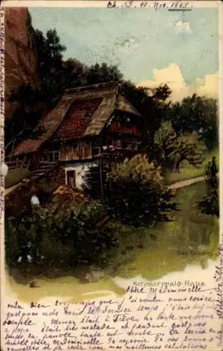 Künstler Litho Des Coudres, Nicolai, Haus im Schwarzwald