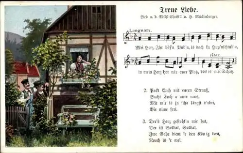 Lied Ak Treue Liebe, Mückenberger, Hilmar, Mühl Christ'l, Vogtland