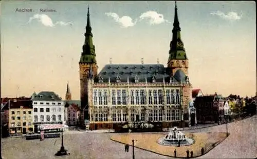 Ak Aachen, Rathaus