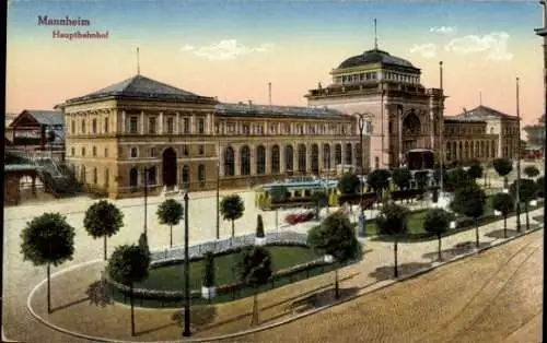 Ak Mannheim in Baden Württemberg, Hauptbahnhof