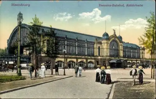 Ak Hamburg Eimsbüttel Rotherbaum, Dammtorbahnhof, Abfahrtseite