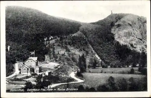 Ak Berkatal Hessen, Gasthaus Frau Holle im Höllental, Ruine Bildstein