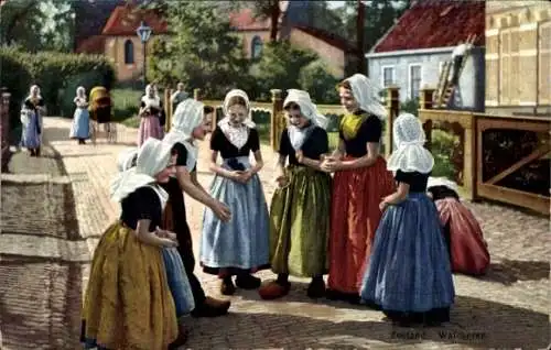 Ak Walcheren Zeeland, Nenke und Ostermaier 164 2947, Photochromie, Volkstrachten