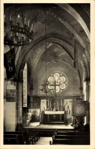 Ak Bodenwerder an der Weser, Evangelische lutherische St. Nicolai Kirche, Innenansicht, Altar