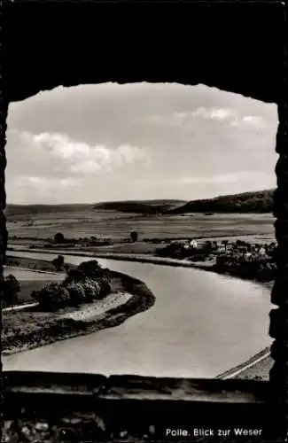 Ak Polle an der Weser, Blick zur Weser