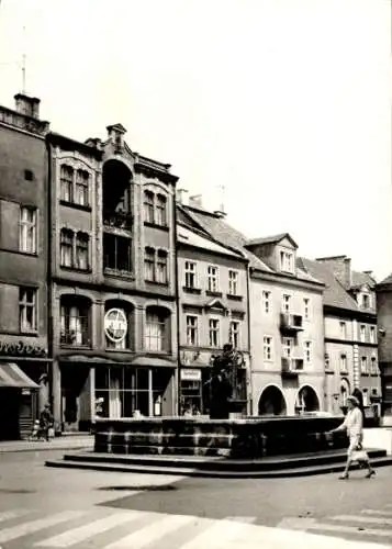 Ak Gliwice Gleiwitz Oberschlesien, Marktplatz, Brunnen