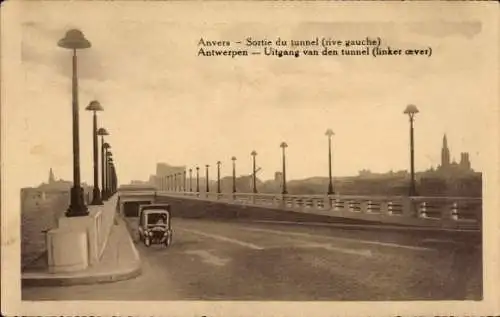 CPA Anvers Anvers Flandre, Sortie du tunnel