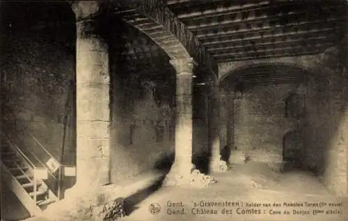 Ak Gand Gent Ostflandern, Chateau des Comtes, Cave