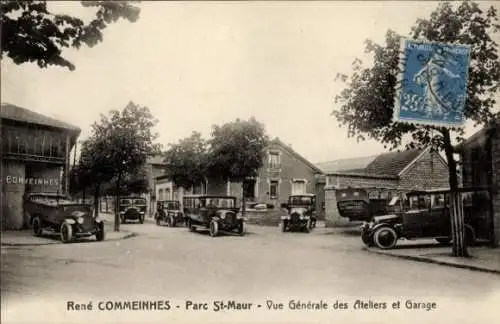 CPA Le Parc de Saint Maur Val de Marne, vue générale des Ateliers et Garage