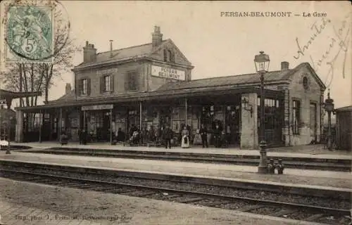 Ak Persan Beaumont Val-d’Oise, Bahnhof