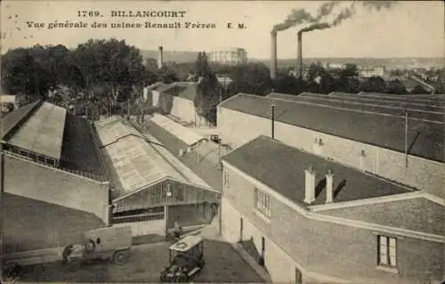 Ak Billancourt Hauts de Seine, Fabrik der Gebrüder Renault