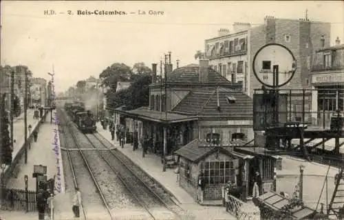 CPA Bois Colombes Hauts de Seine, Gare