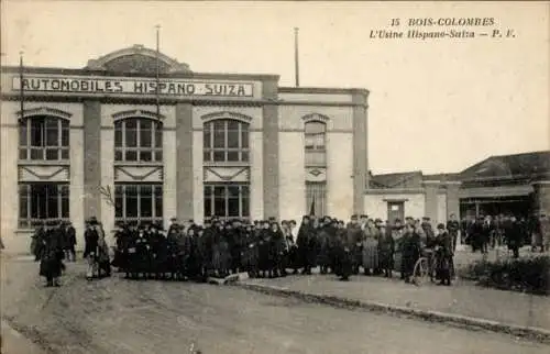 CPA Bois Colombes Hauts de Seine, Usine Hispano Suiza