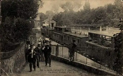 Ak Montmorency Val d’Oise, Bahnhof, Eisenbahn