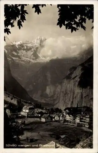 Ak Wengen Kanton Bern, Ort am Breithorn