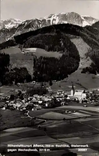 Ak Aflenz Steiermark, Blick gegen Hochschwab, Felder, Alpen