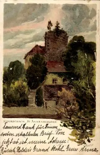 Künstler Litho Biese, C., Rorschach Kanton Sankt Gallen Schweiz, St. Annenschloss