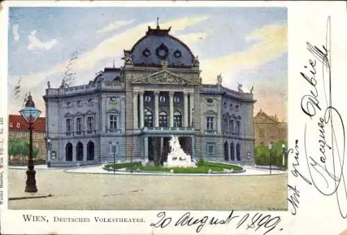 Ak Wien 1 Innere Stadt, Deutsches Volkstheater