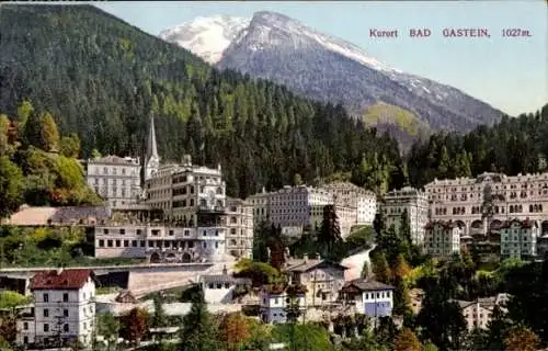 Ak Bad Gastein Badgastein Salzburg, Blick auf den Ort