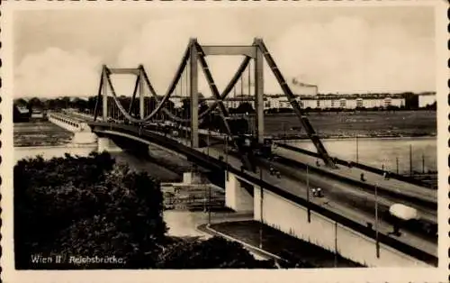 Ak Wien 2 Leopoldstadt Österreich, Reichsbrücke