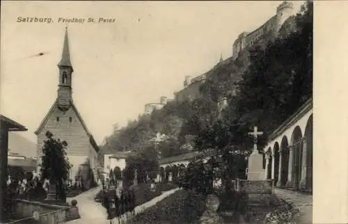 Ak Salzburg in Österreich, Friedhof Sankt Peter