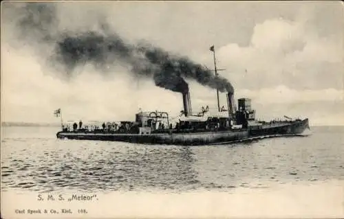 Ak Deutsches Kriegsschiff, S.M.S. Meteor, Kaiserliche Marine