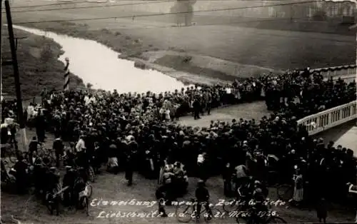 Foto Ak Liebschwitz Gera in Thüringen, Einweihung der neuen Straße von Liebschwitz nach Zörtau