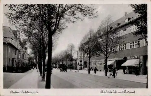 Ak Berlin Lichtenrade, Anhalter Bahnhof, Bahnhofstraße mit Postamt