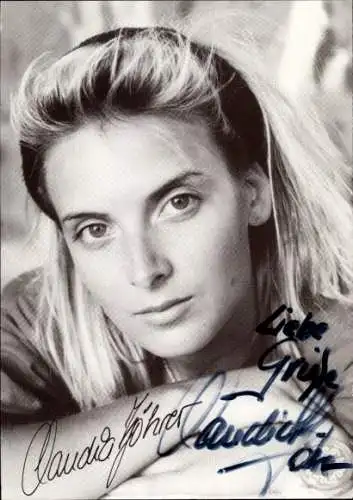 Ak Schauspielerin Claudia Zöhrer, Portrait, Autogramm