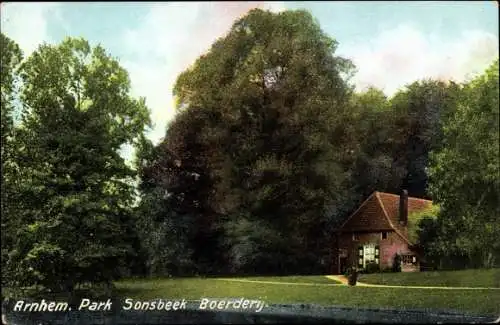 Ak Arnhem Gelderland Niederlande, Park Sonsbeek, Bauernhof