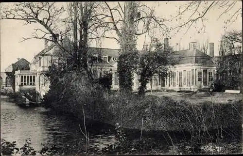 Ak Pérenchies Nord, Blick zum Schloss, Fabrik im Hintergrund