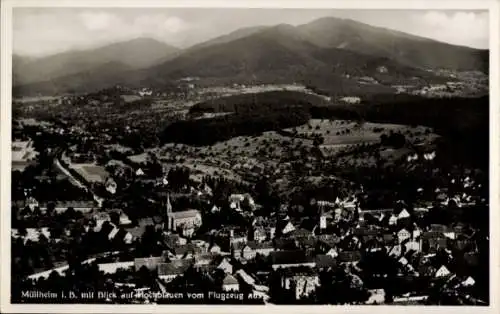 Ak Müllheim in Baden, Panorama, Hochblauen, Fliegeraufnahme