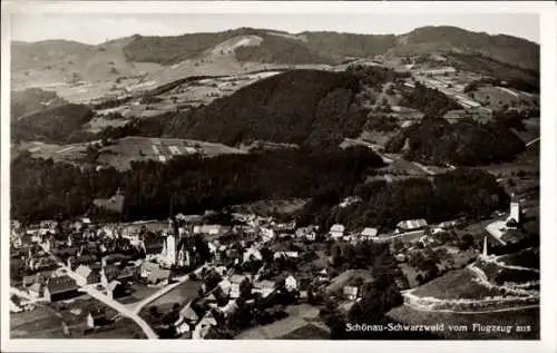 Ak Schönau im Schwarzwald, Fliegeraufnahme