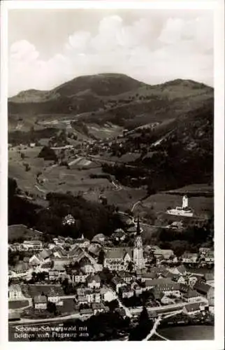 Ak Schönau Schwarzwald, Fliegeraufnahme, Belchen