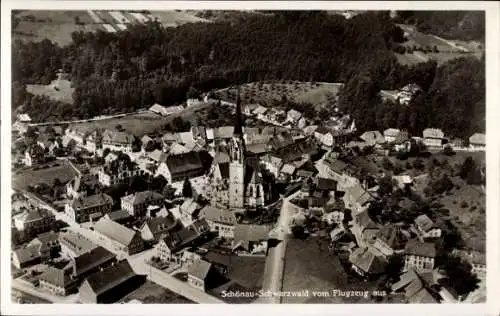 Ak Schönau im Schwarzwald, Fliegeraufnahme