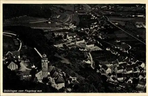 Ak Stühlingen im Schwarzwald Baden, Fliegeraufnahme