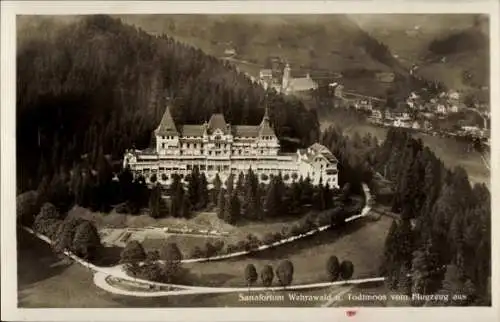 Ak Todtmoos im Schwarzwald, Sanatorium Wehrawald, Fliegeraufnahme