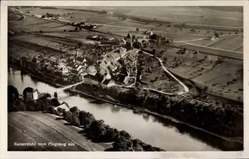 Ak Kaiserstuhl am Rhein Kt. Aargau Schweiz?, Fliegeraufnahme