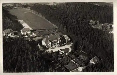 Ak Buchenberg Königsfeld im Schwarzwald Baden, Kindersanatorium, Fliegeraufnahme